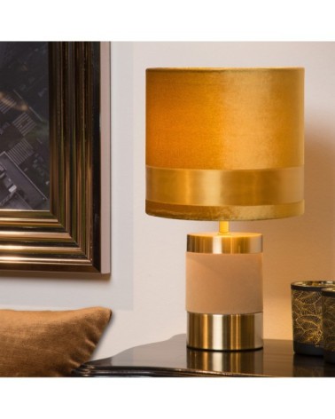 Lampe de table en métal dore