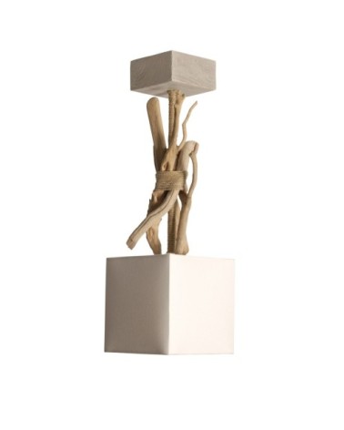 Suspension en bois blanc cassé