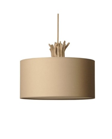 Suspension en bois recyclé taupe