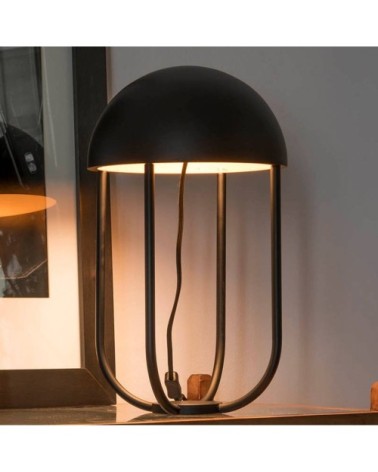 Lampe métal noir led H42cm