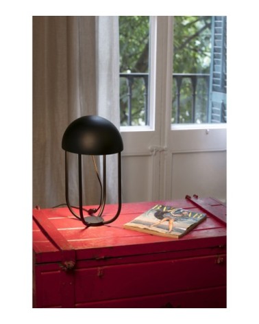 Lampe métal noir led H42cm