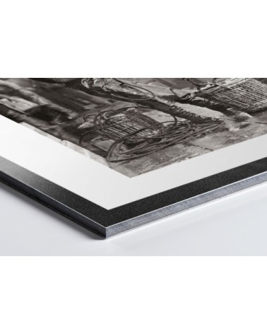 Photo ancienne noir et blanc pêche n°30 alu 100x150cm