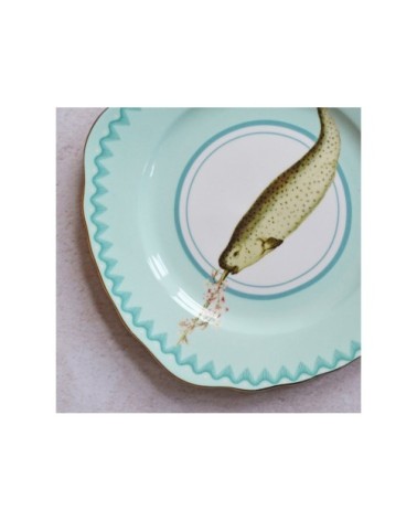 Assiette en porcelaine narval D16cm