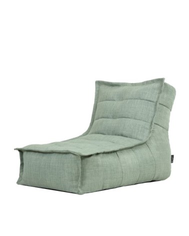 Pouf chauffeuse d'extérieur vert sauge