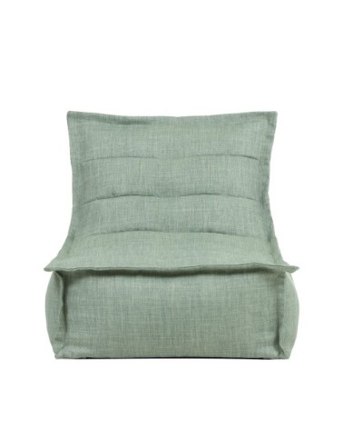 Pouf chauffeuse d'extérieur vert sauge