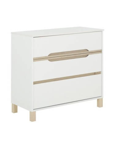 Commode 3 tiroirs blanc