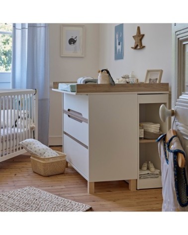 Commode 3 tiroirs blanc