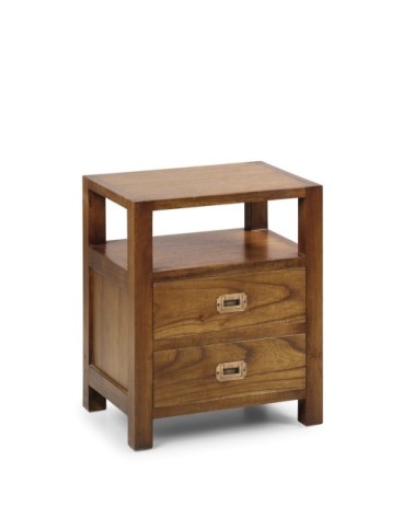 Table de chevet en bois marron L50