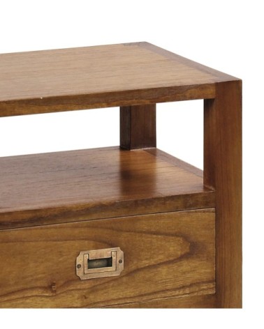 Table de chevet en bois marron L50