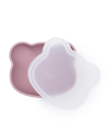 Bol à ventouse en silicone  Vieux rose