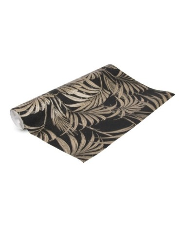 Papier peint intissé Honolulu vinyle noir or 1005x52cm