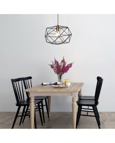 Suspension en métal noir