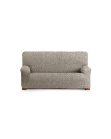 Housse de canapé 2 places extensible taupe 140 - 200 cm
