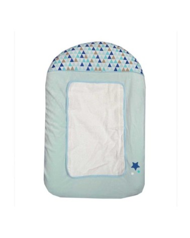 Matelas à langer et housse bébé babystar coton bleuAqua