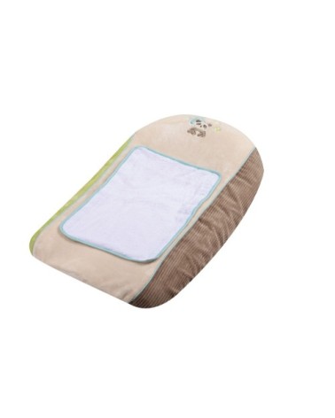 Matelas à langer et housse bébé panda velours multico