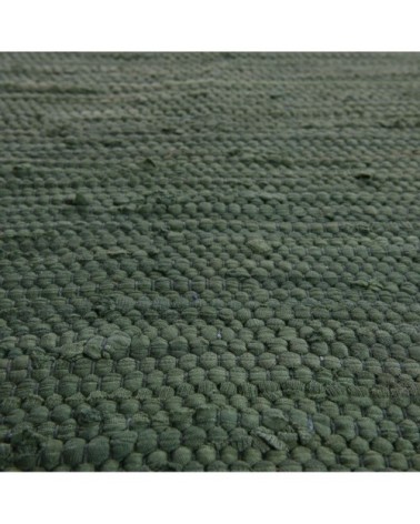 Tapis réversible en coton - tissé à la main - Vert foncé 60x120