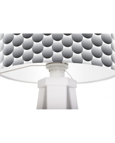 Lampe de chevet enfant trépied blanc abat jour noir