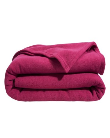 Couverture polaire 75x100 rose en microfibre 350g/m²