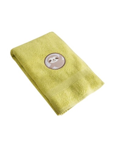 Serviette de bain enfant vert 70x130 en coton