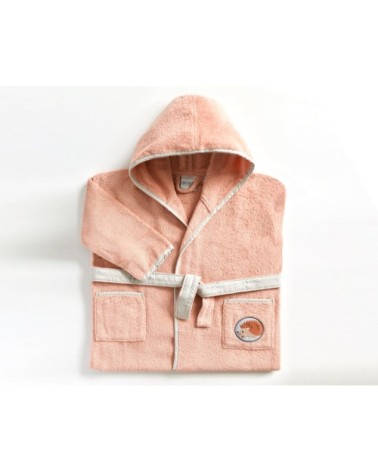 Peignoir enfant rose 6 ans en coton