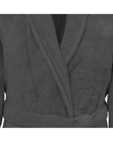 Peignoir col chale coton/modal Anthracite S