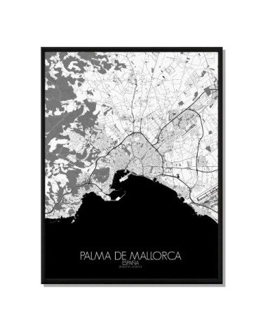 Affiche Palma Carte N&B 40x50