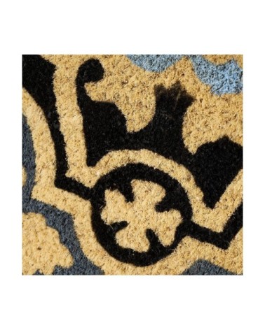 Paillasson coco gris façon carreaux de ciment 60x40x1,5cm