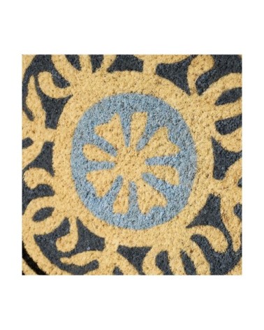 Paillasson coco gris façon carreaux de ciment 60x40x1,5cm