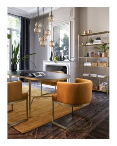 Tapis tufté doré 140x200