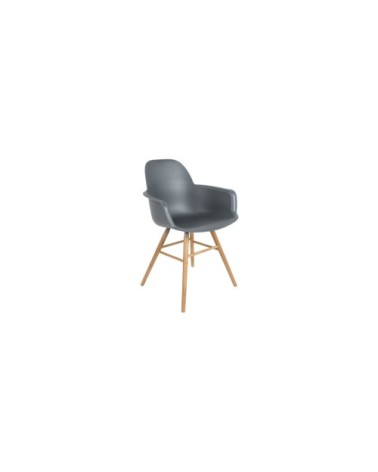 Fauteuil design en plastique anthracite