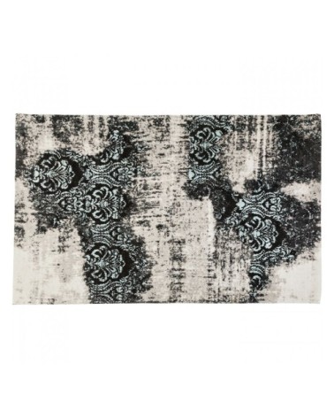 Tapis en coton bleu, noir et gris 240x170