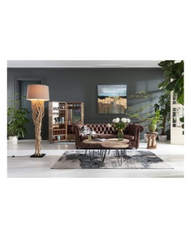 Tapis en coton bleu, noir et gris 240x170