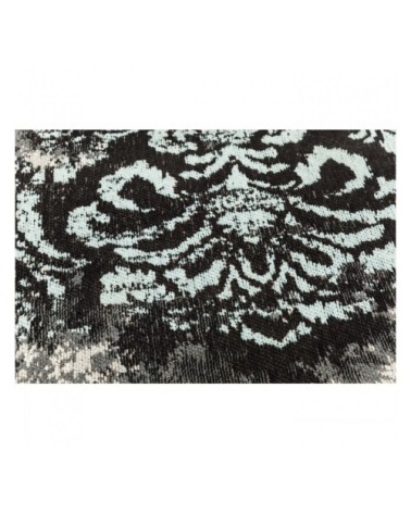 Tapis en coton bleu, noir et gris 240x170
