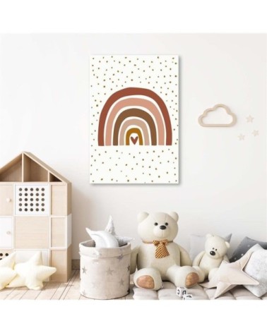 Tableau enfant pink rainbow rose 60x90