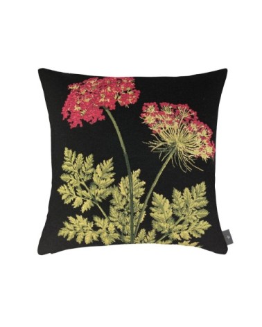 Housse de coussin les ombelles roses made in france noir   48x48