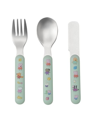 Set de 3 couverts inox multicouleur enfant