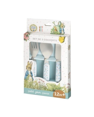 Set de 3 couverts inox multicouleur enfant