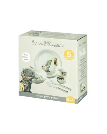 Coffret cadeau 5 pièces gris bébé