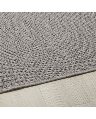 Tapis en polypropylène gris tressé 200x200