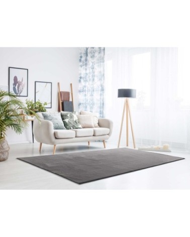 Tapis uni anthracite 80X150 cm