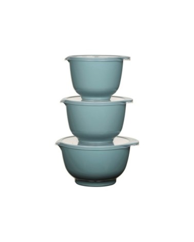 Ensemble saladiers en plastique bleu turquoise - Lot de 3