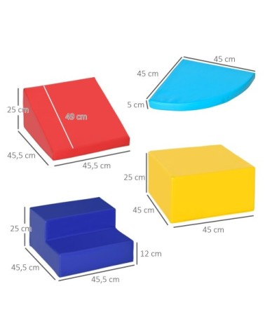 Jouets éducatifs 4 blocs de construction en mousse de motricité XL