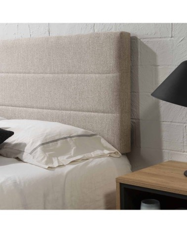 Tête de lit tapissée  140x60 cm couleur beige, 8 cm d'épaisseur