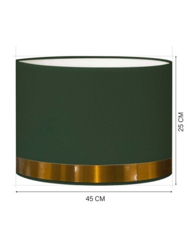 Abat-jour lampadaire Jonc vert et cuivre Ø 45 x H 25