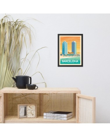 Affiche Barcelone Port Olympic  21x29,7 cm