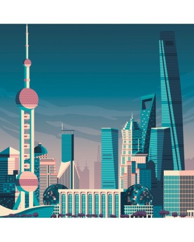 Affiche Shanghai  50x70 cm