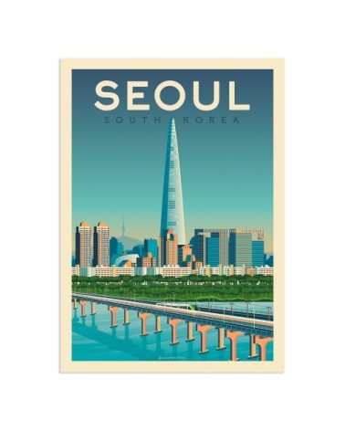 Affiche Séoul  50x70 cm