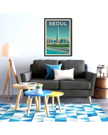 Affiche Séoul  50x70 cm