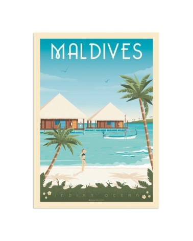 Affiche Maldives  21x29,7 cm