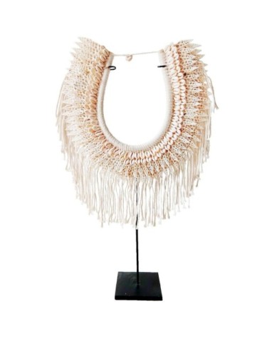 Collier décoratif marcamé blanc L35 x H55 cm